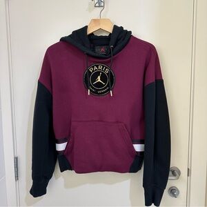 Jordan Burgundy and Black Paris Pullover Hoodie